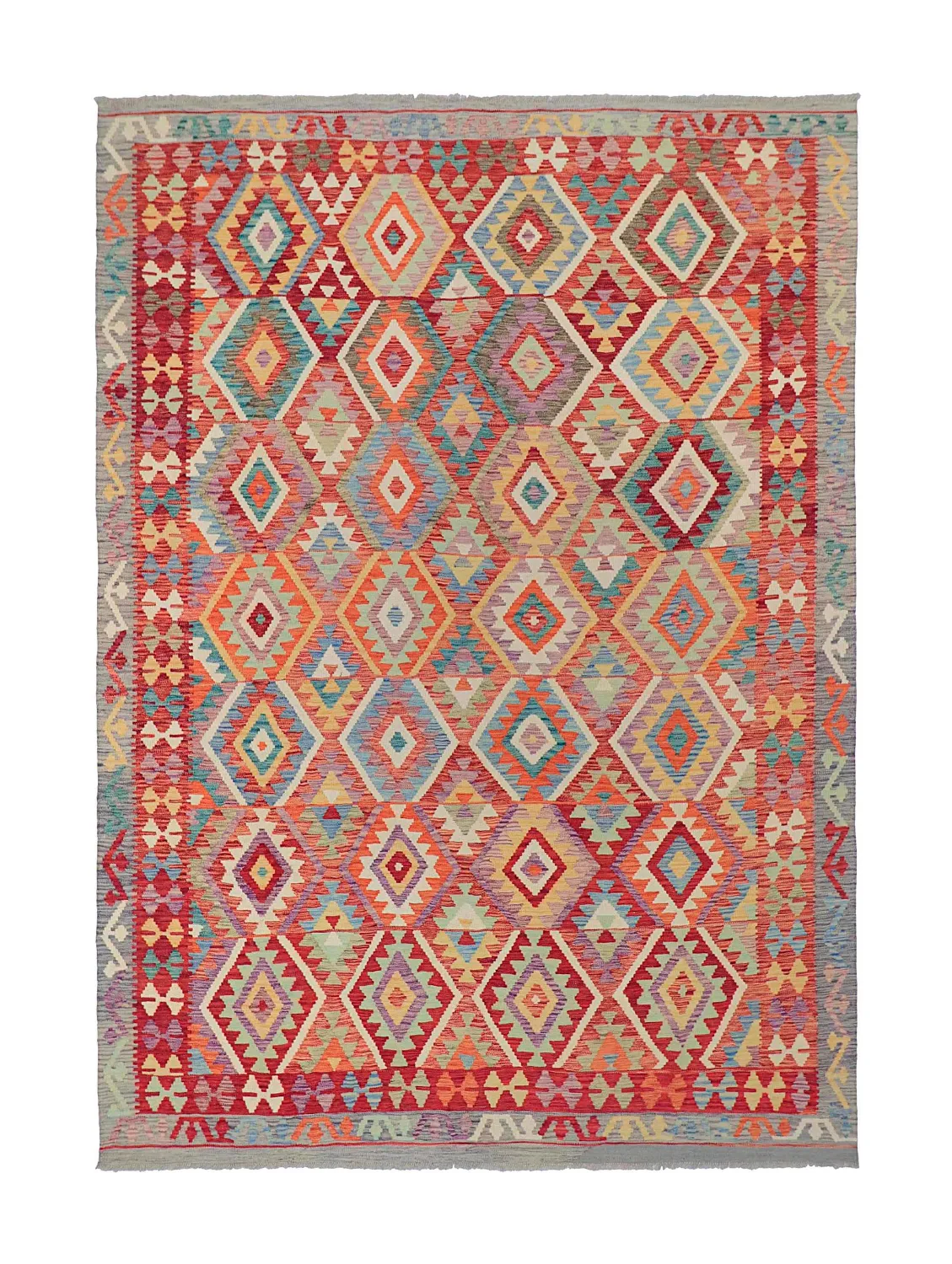 Orientalisk Matta - Vegi Kelim Hand Woven - 200 x 286 cm