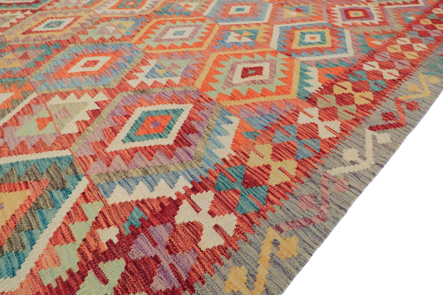 Orientalisk Matta - Vegi Kelim Hand Woven - 200 x 286 cm