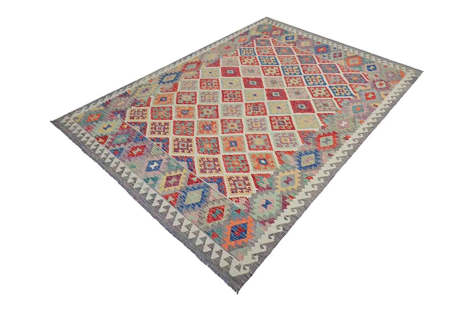 Orientalisk Matta - Vegi Kelim Hand Woven - 207 x 291 cm