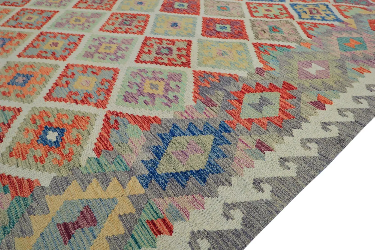 Orientalisk Matta - Vegi Kelim Hand Woven - 207 x 291 cm