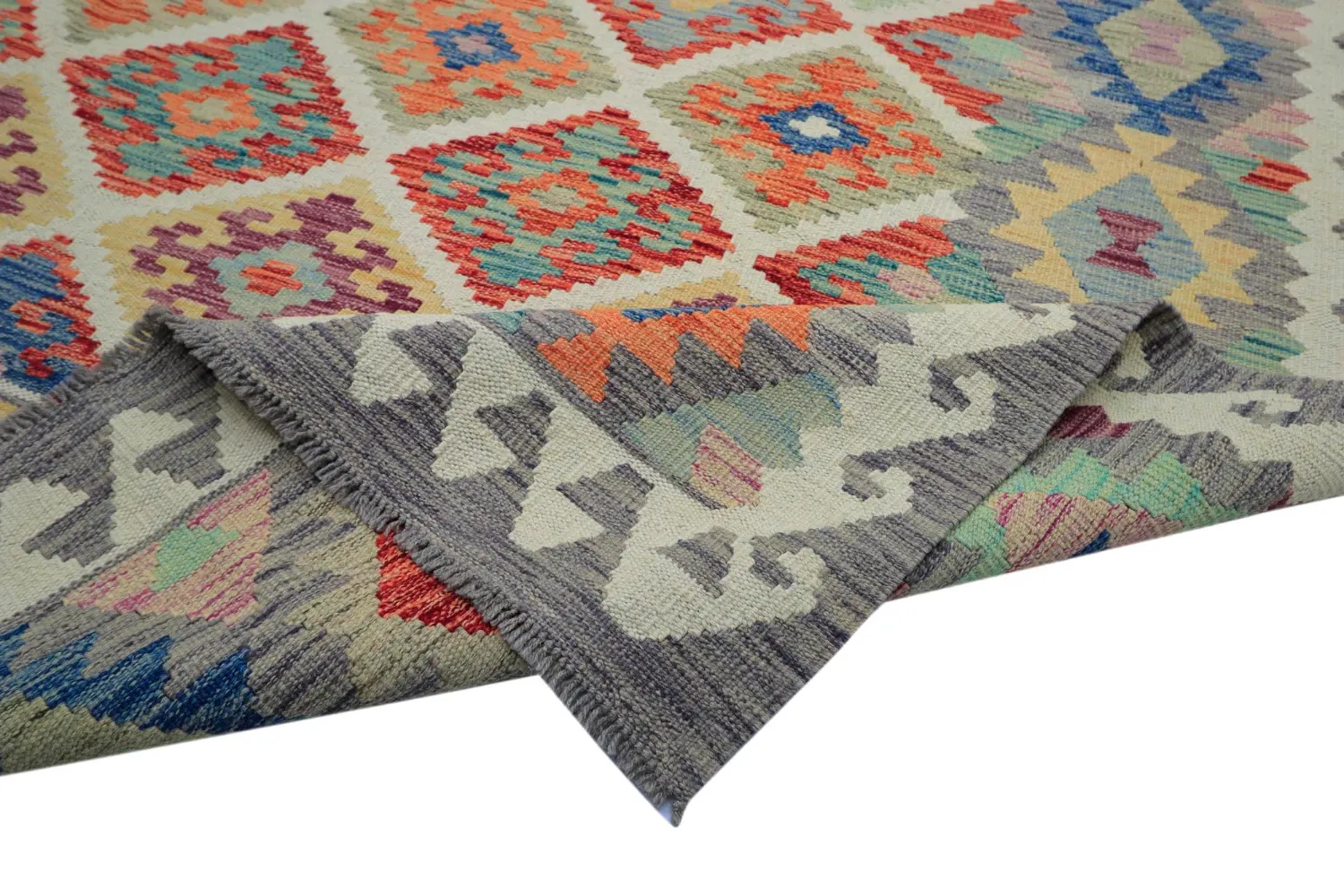 Orientalisk Matta - Vegi Kelim Hand Woven - 207 x 291 cm