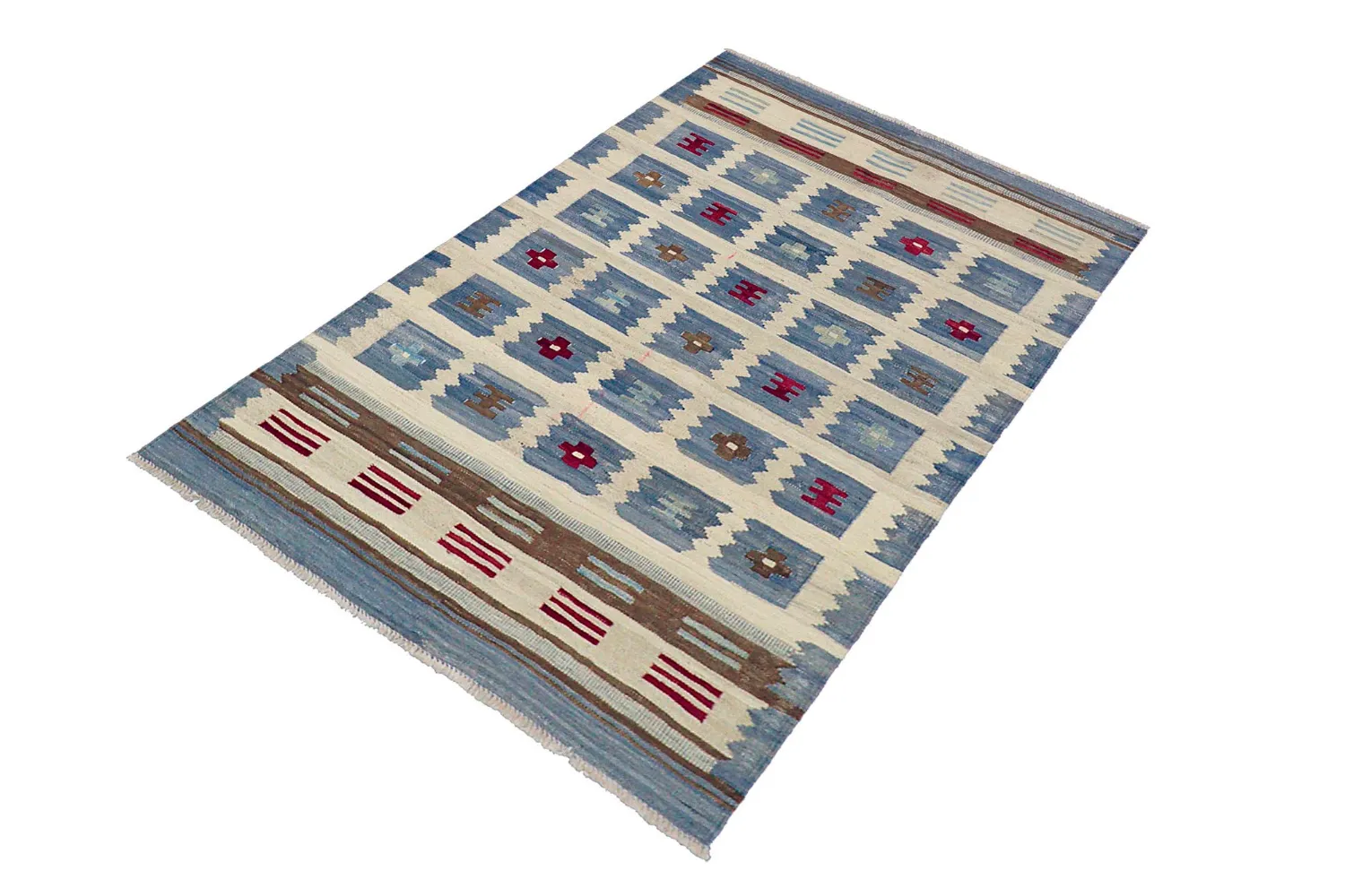 Orientalisk Matta - Vegi Kelim Hand Woven - 98 x 151 cm