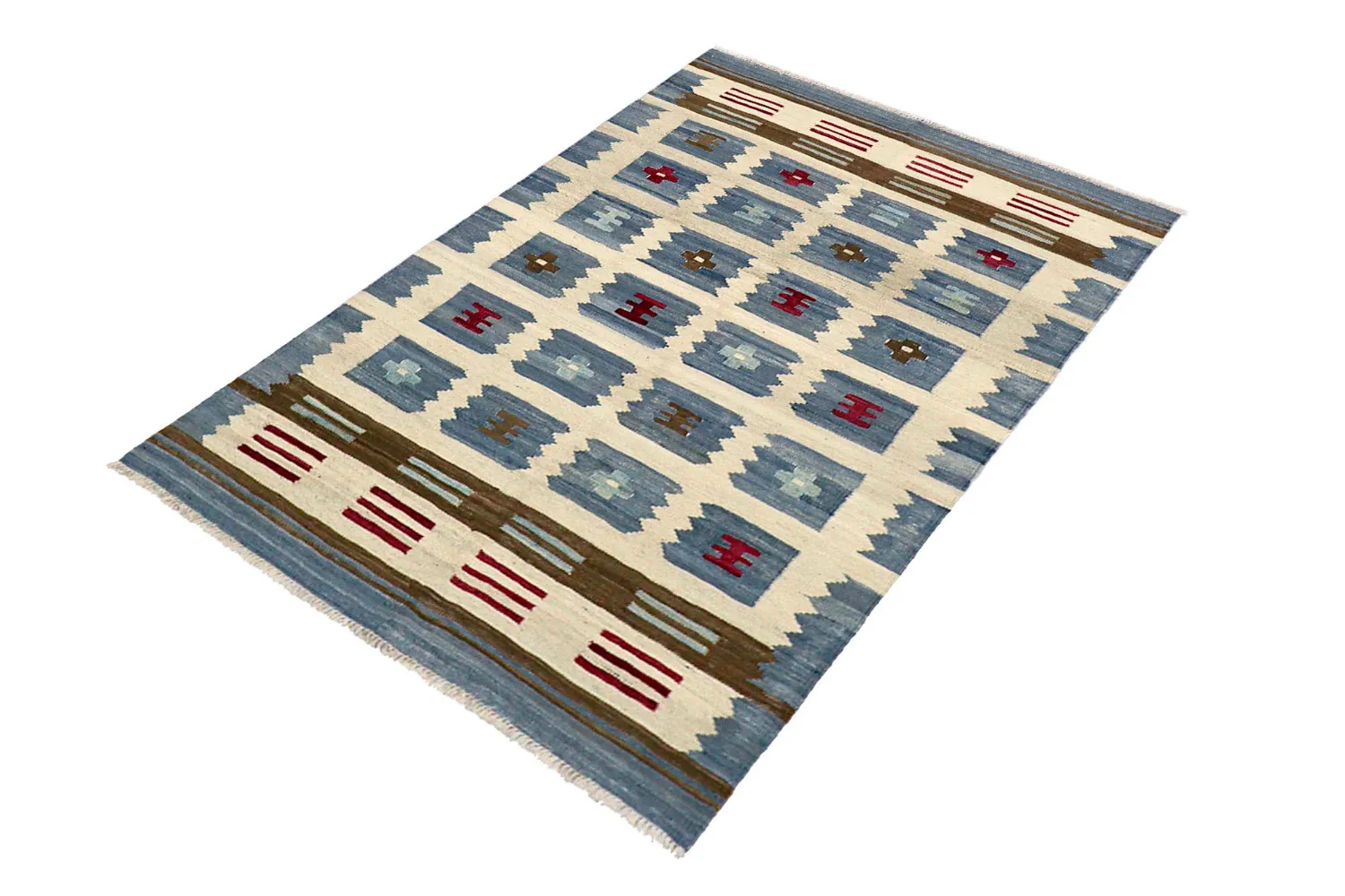 Orientalisk Matta - Vegi Kelim Hand Woven - 100 x 148 cm