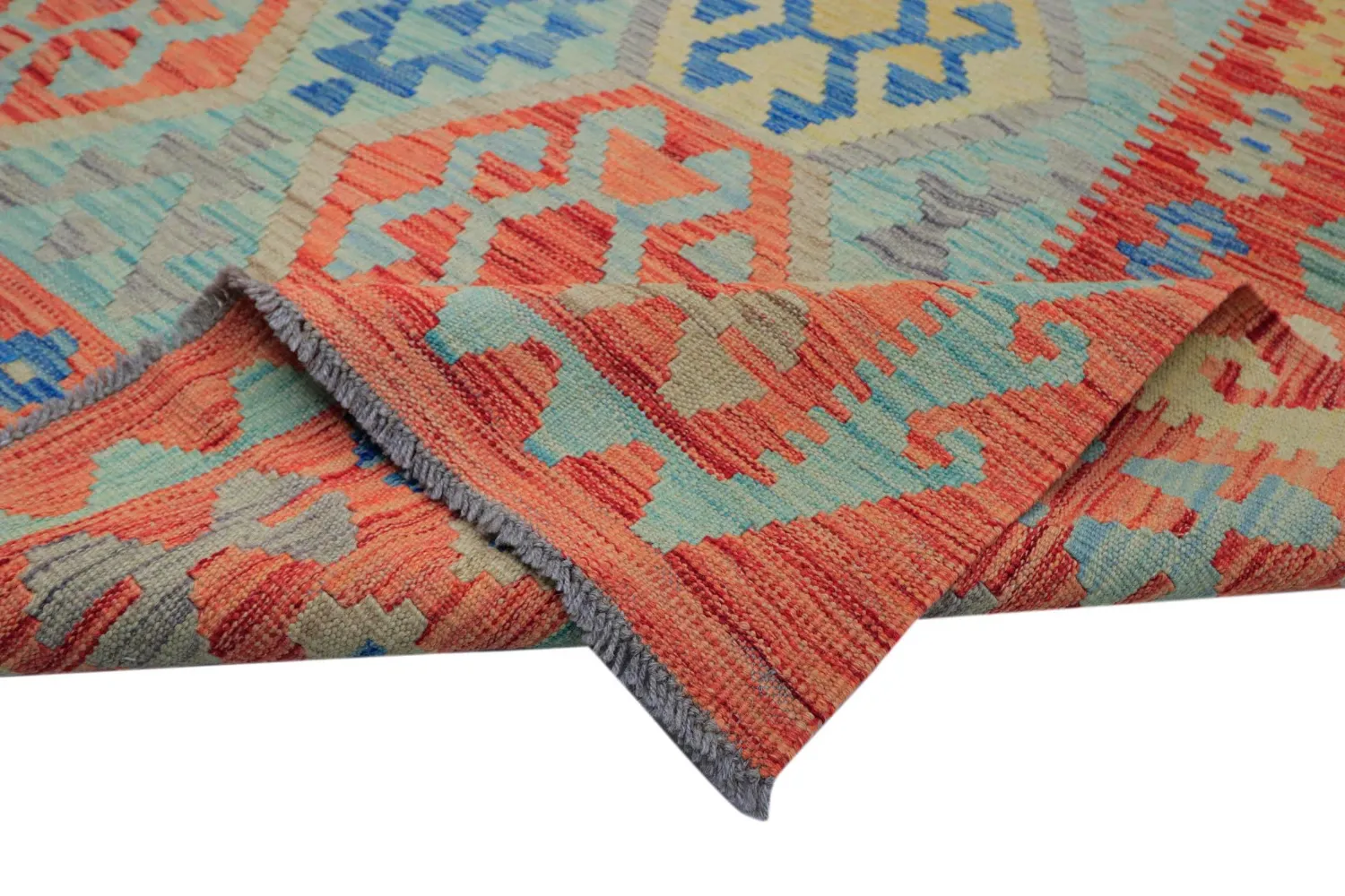 Orientalisk Matta - Vegi Kelim Hand Woven - 196 x 292 cm