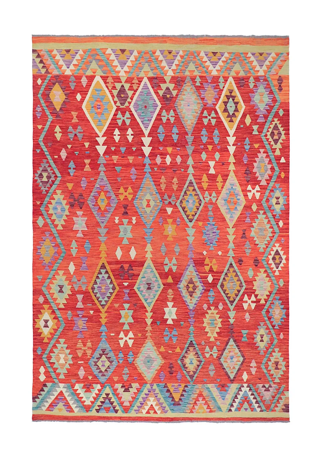 Orientalisk Matta - Vegi Kelim Hand Woven - 203 x 299 cm