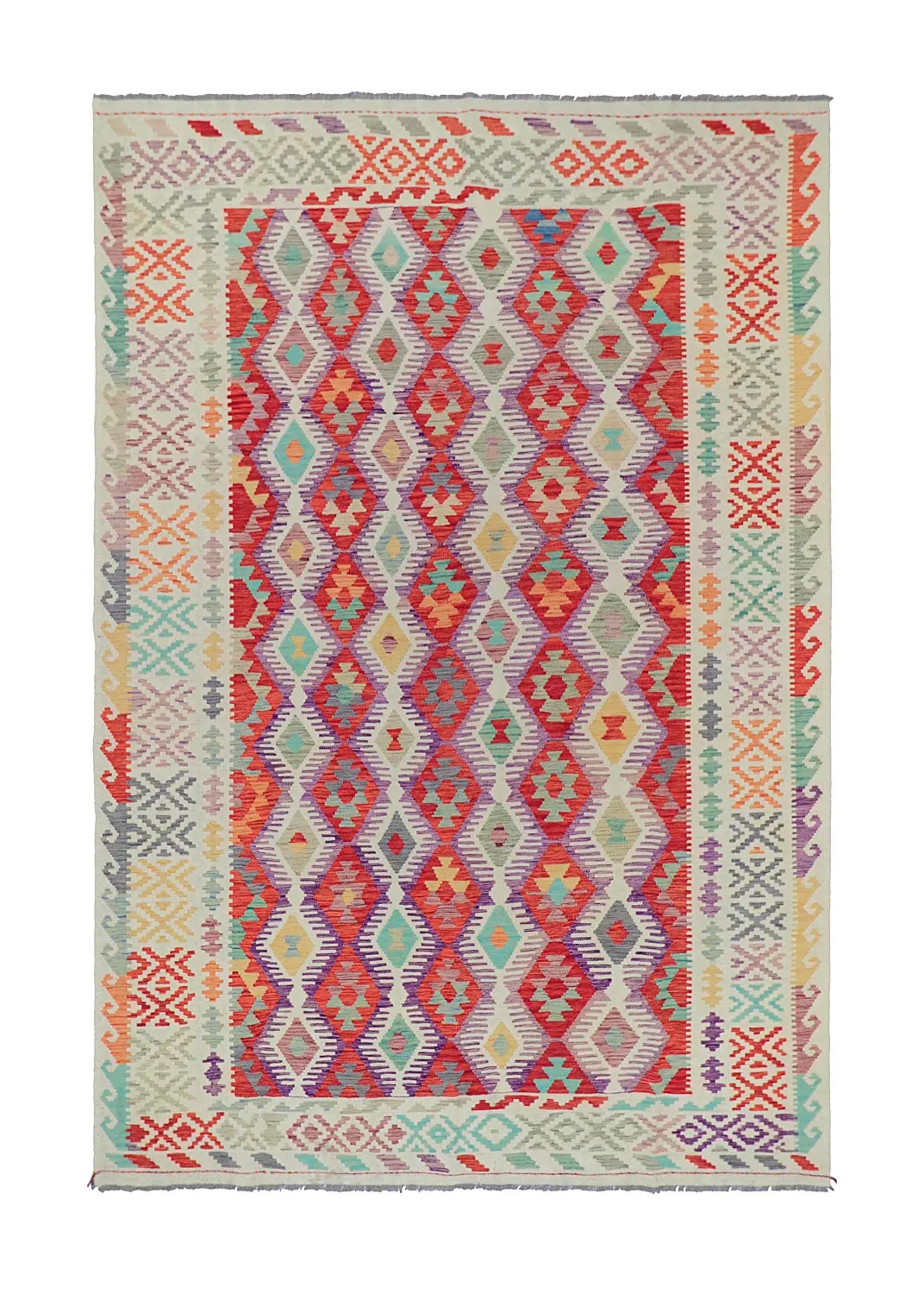Orientalisk Matta - Vegi Kelim Hand Woven - 200 x 295 cm