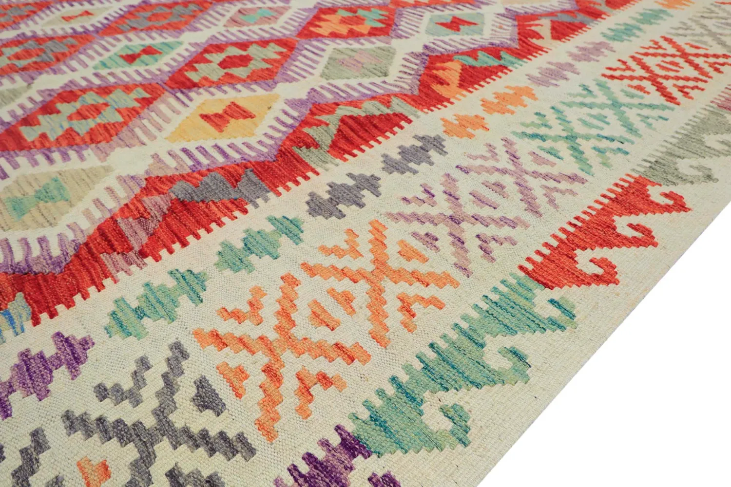 Orientalisk Matta - Vegi Kelim Hand Woven - 200 x 295 cm