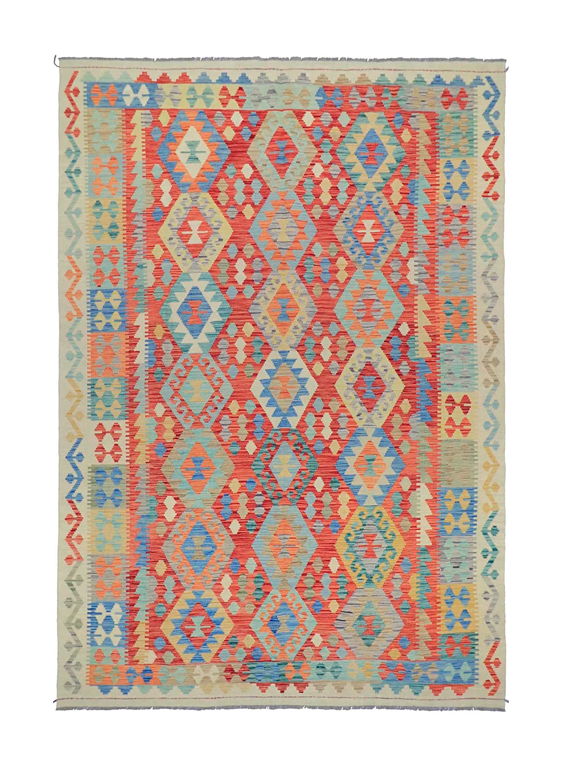 Orientalisk Matta - Vegi Kelim Hand Woven - 202 x 294 cm