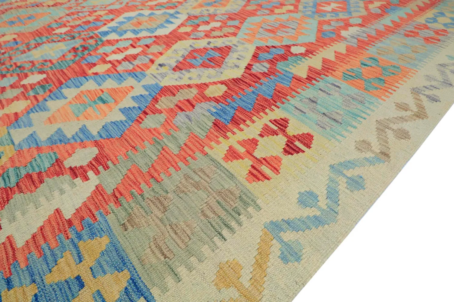Orientalisk Matta - Vegi Kelim Hand Woven - 202 x 294 cm