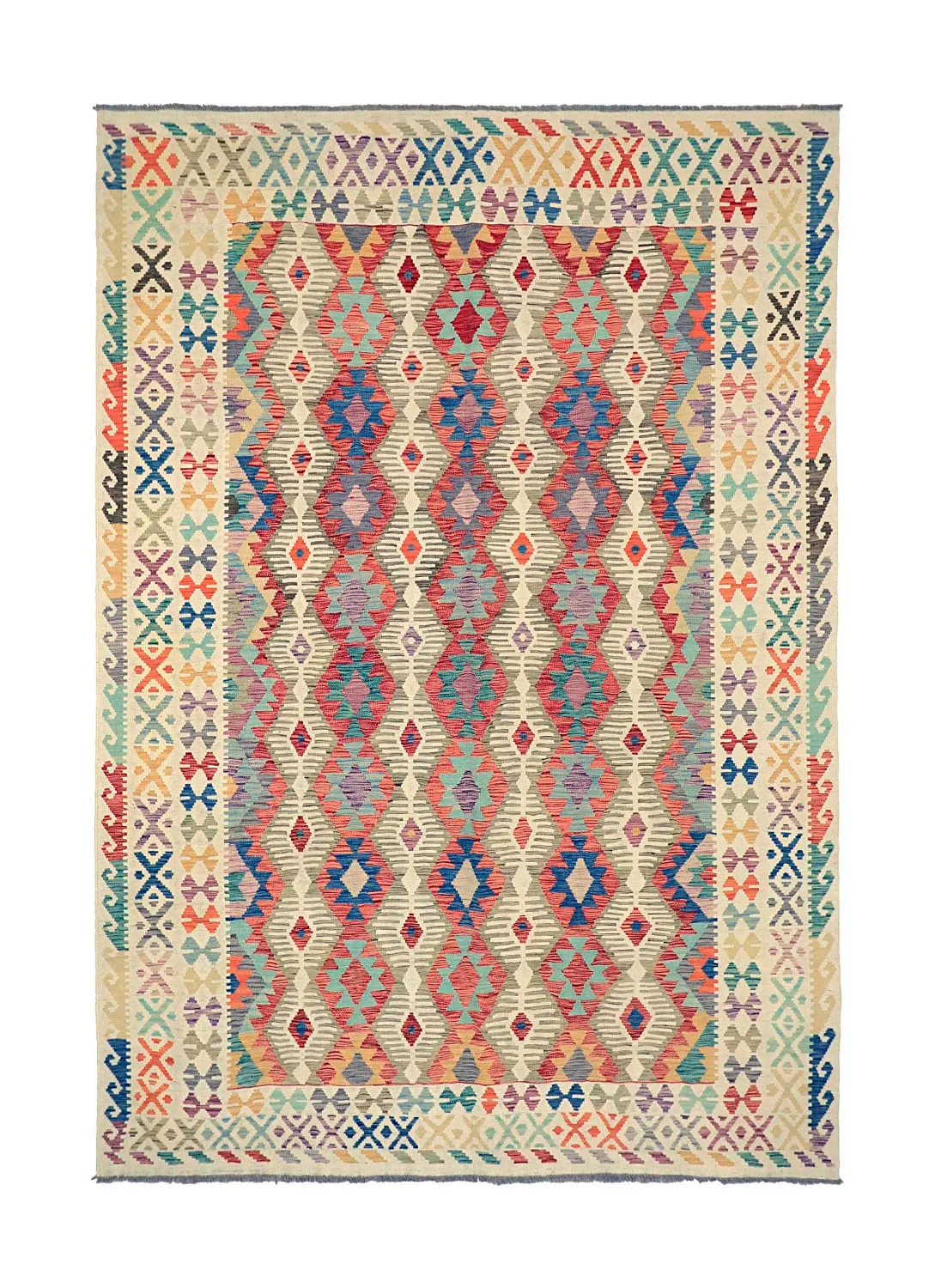 Orientalisk Matta - Vegi Kelim Hand Woven - 202 x 293 cm