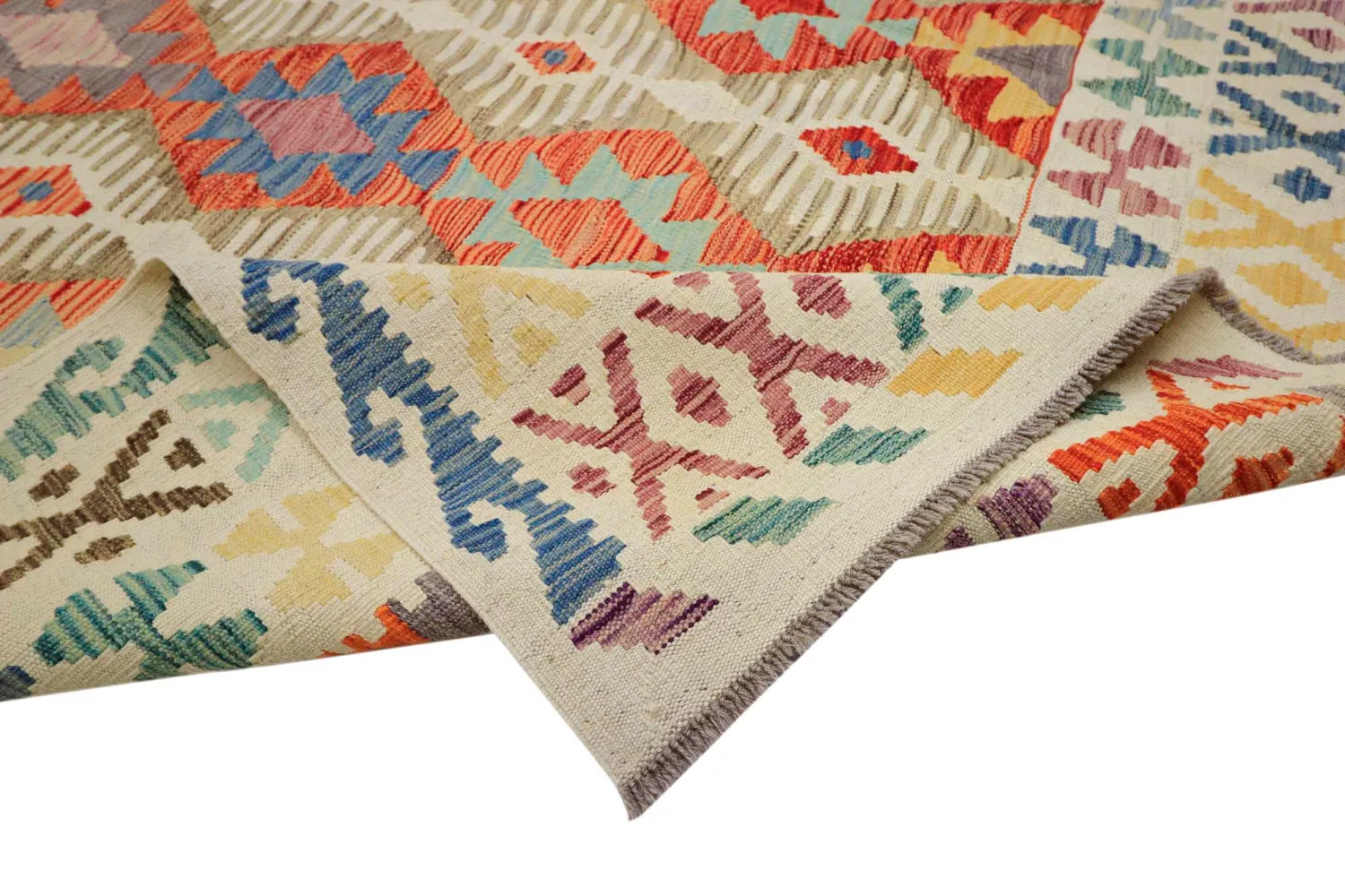 Orientalisk Matta - Vegi Kelim Hand Woven - 202 x 293 cm