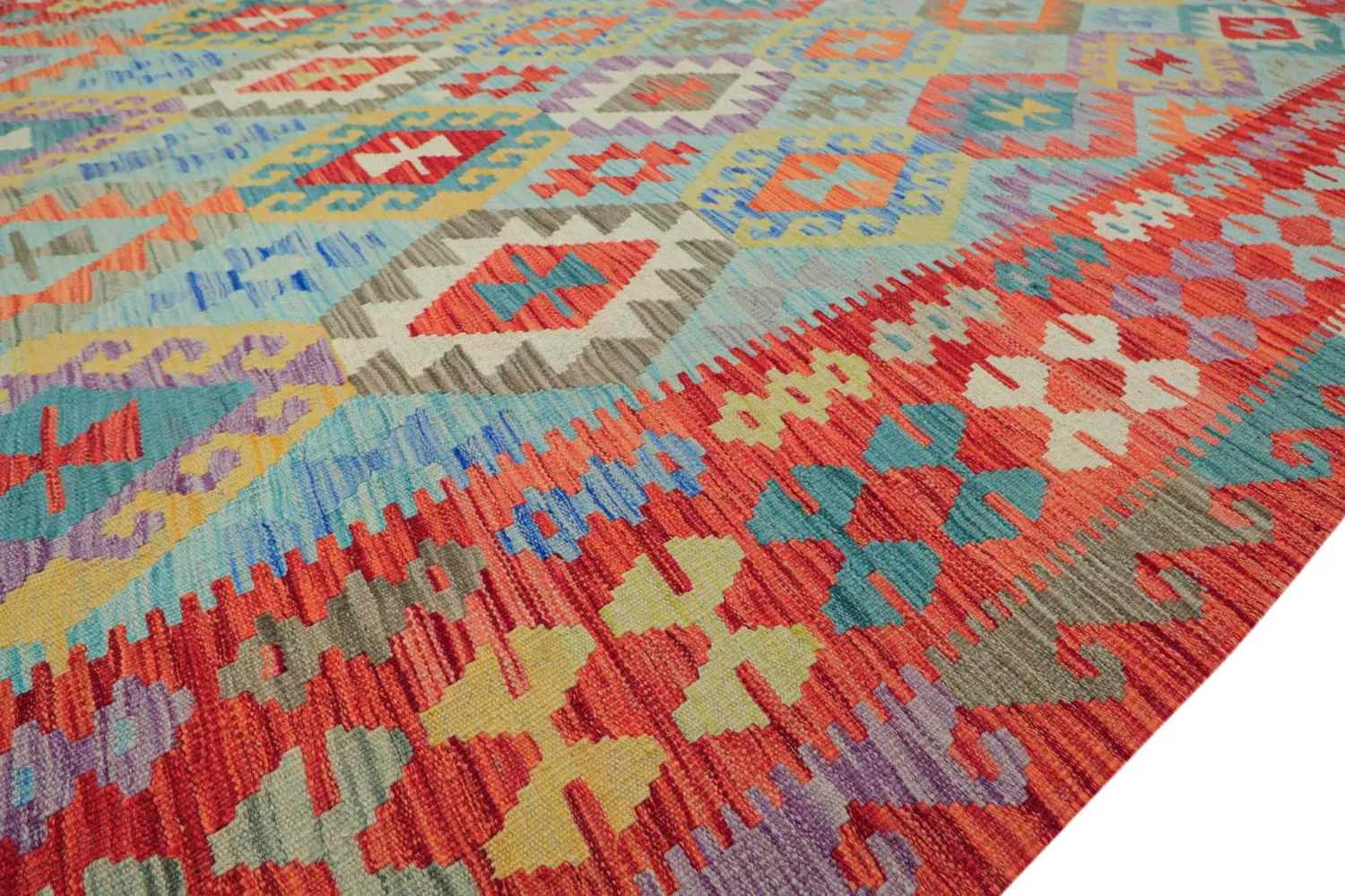 Orientalisk Matta - Vegi Kelim Hand Woven - 199 x 295 cm