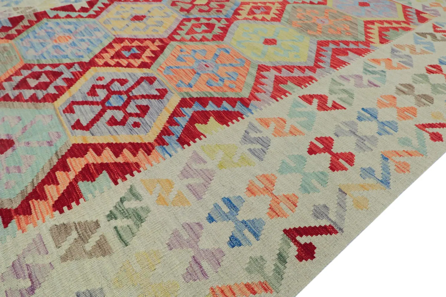 Orientalisk Matta - Vegi Kelim Hand Woven - 176 x 247 cm