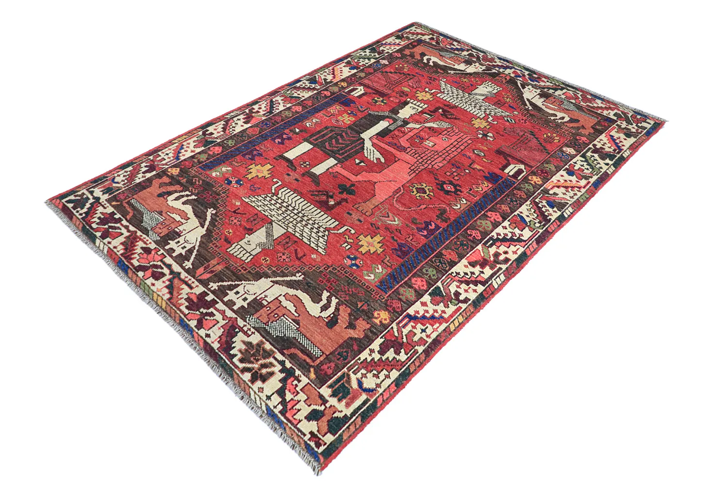 Orientalisk Matta - Tribal Hand Knotted - 154 x 221 cm