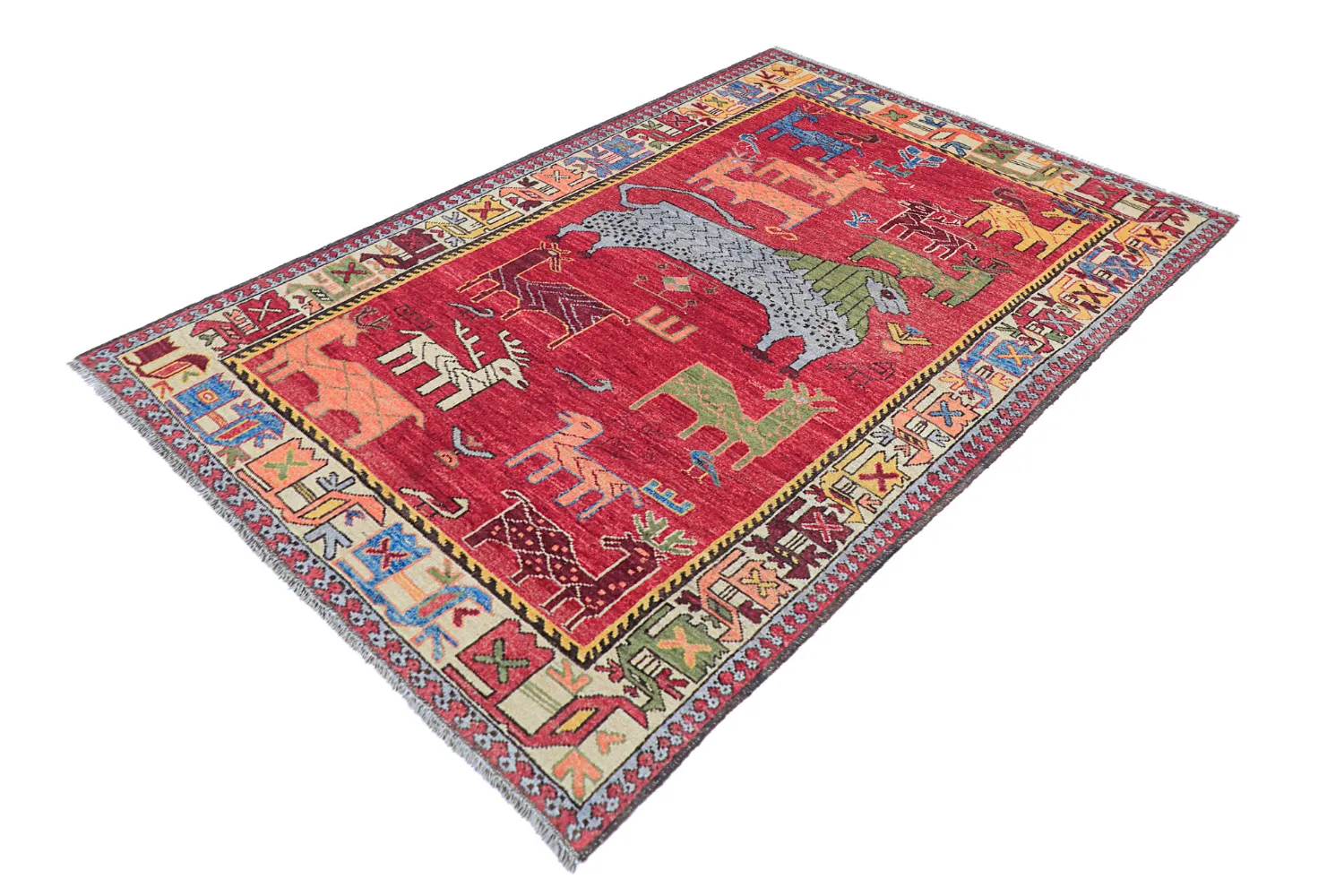 Orientalisk Matta - Tribal Hand Knotted - 153 x 213 cm