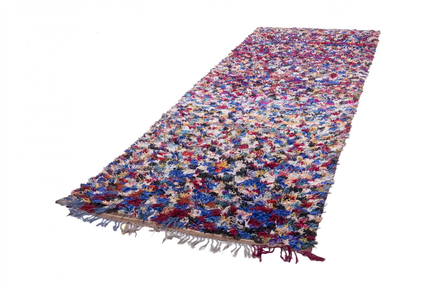 Marockansk Boucherouite-matta 370 x 145 cm