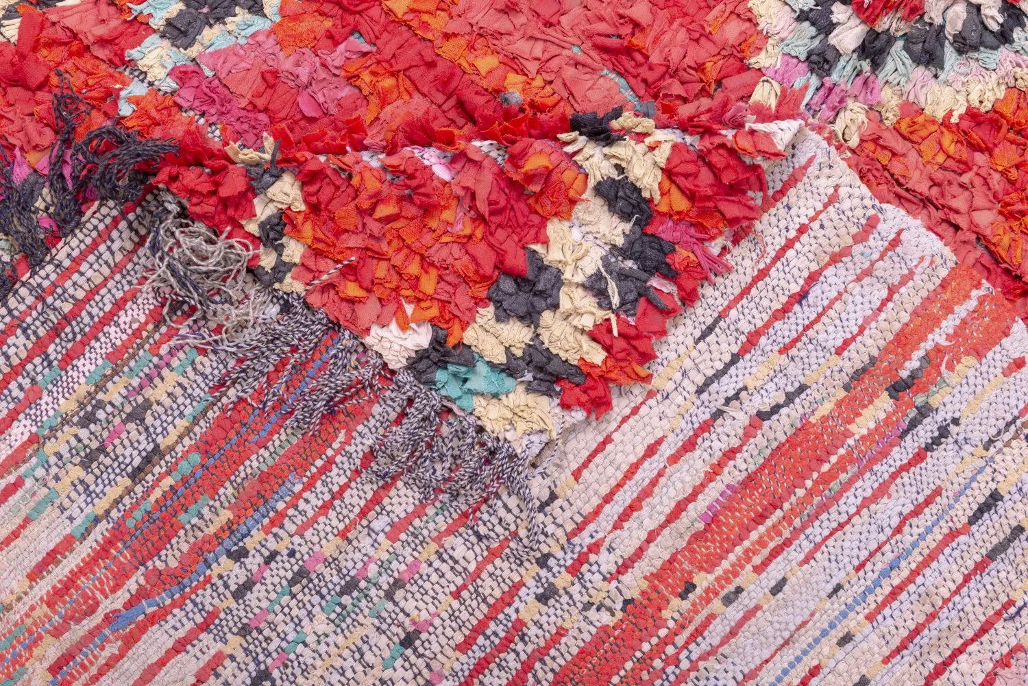 Marockansk Boucherouite-matta 265 x 150 cm