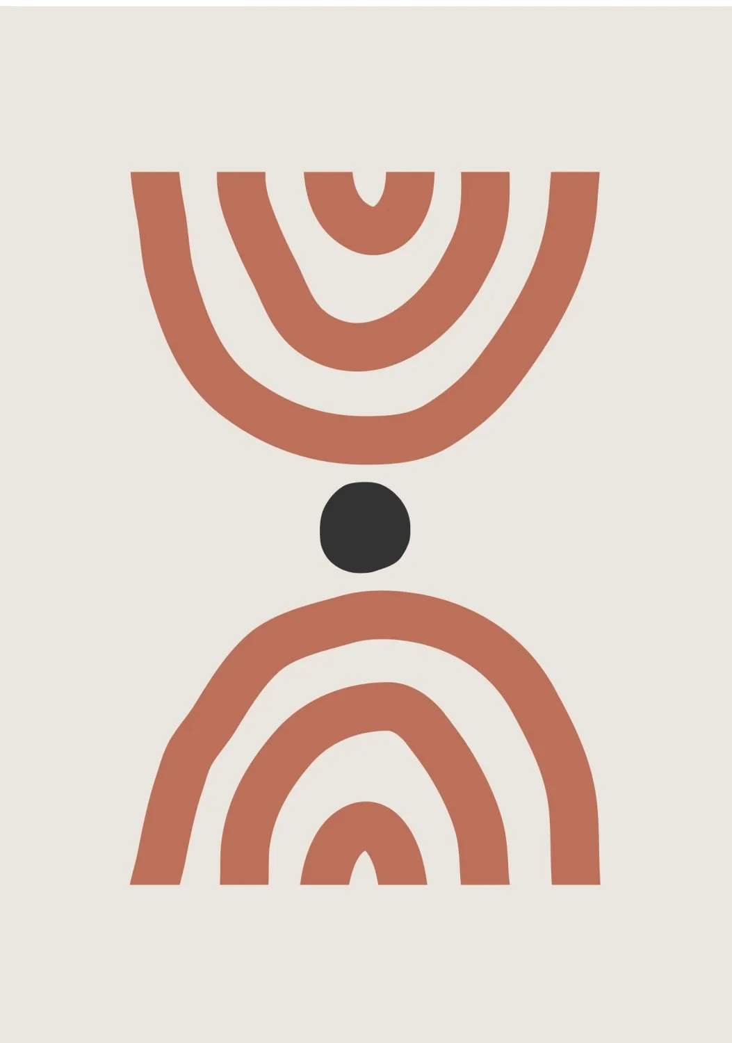 Wiltonmatta - Vannes (beige/svart/orange)