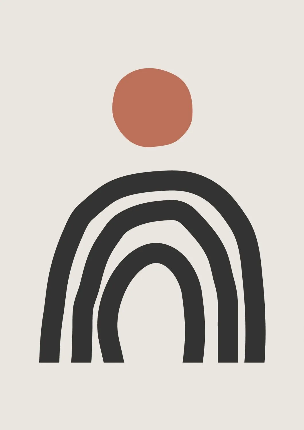 Wiltonmatta - Rochelle (beige/svart/orange)