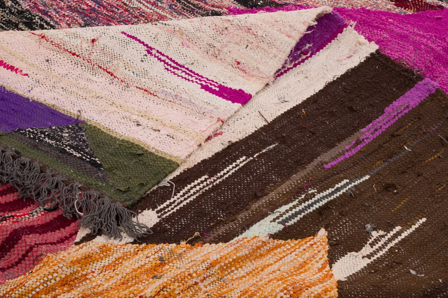 Marockansk Boucherouite-matta 130 x 275 cm