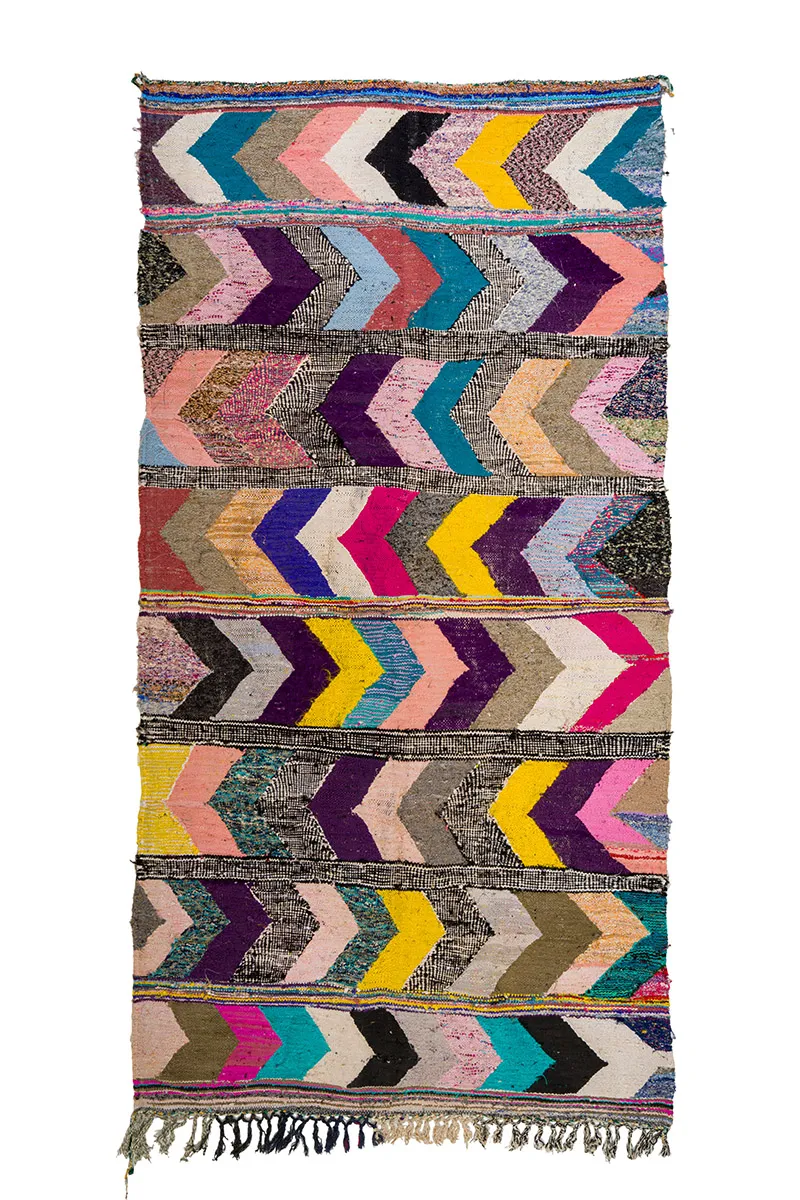 Marockansk Boucherouite-matta 160 x 325 cm