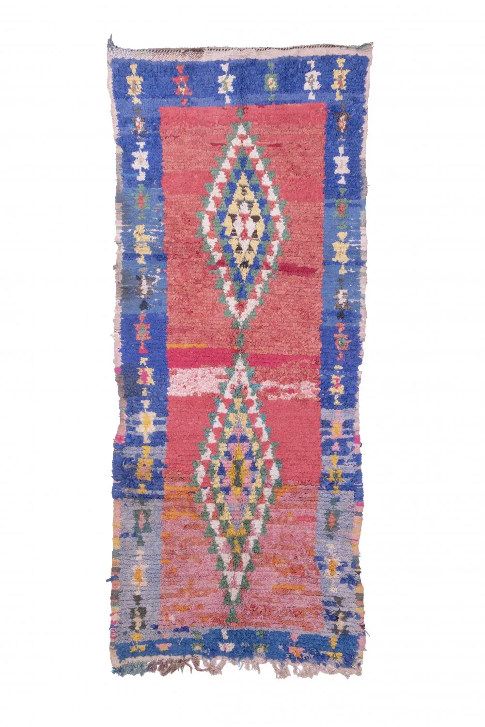Marockansk Boucherouite-matta 260 x 105 cm