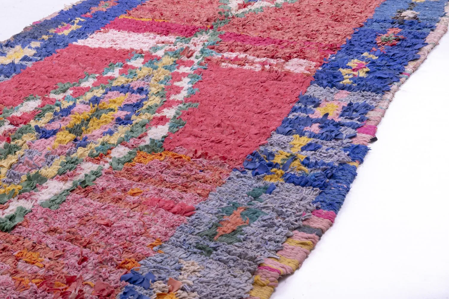 Marockansk Boucherouite-matta 260 x 105 cm