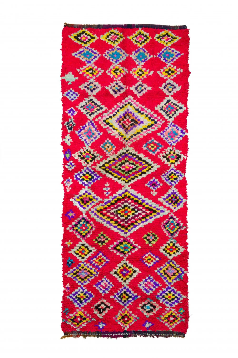 Marockansk Boucherouite-matta 320 x 130 cm
