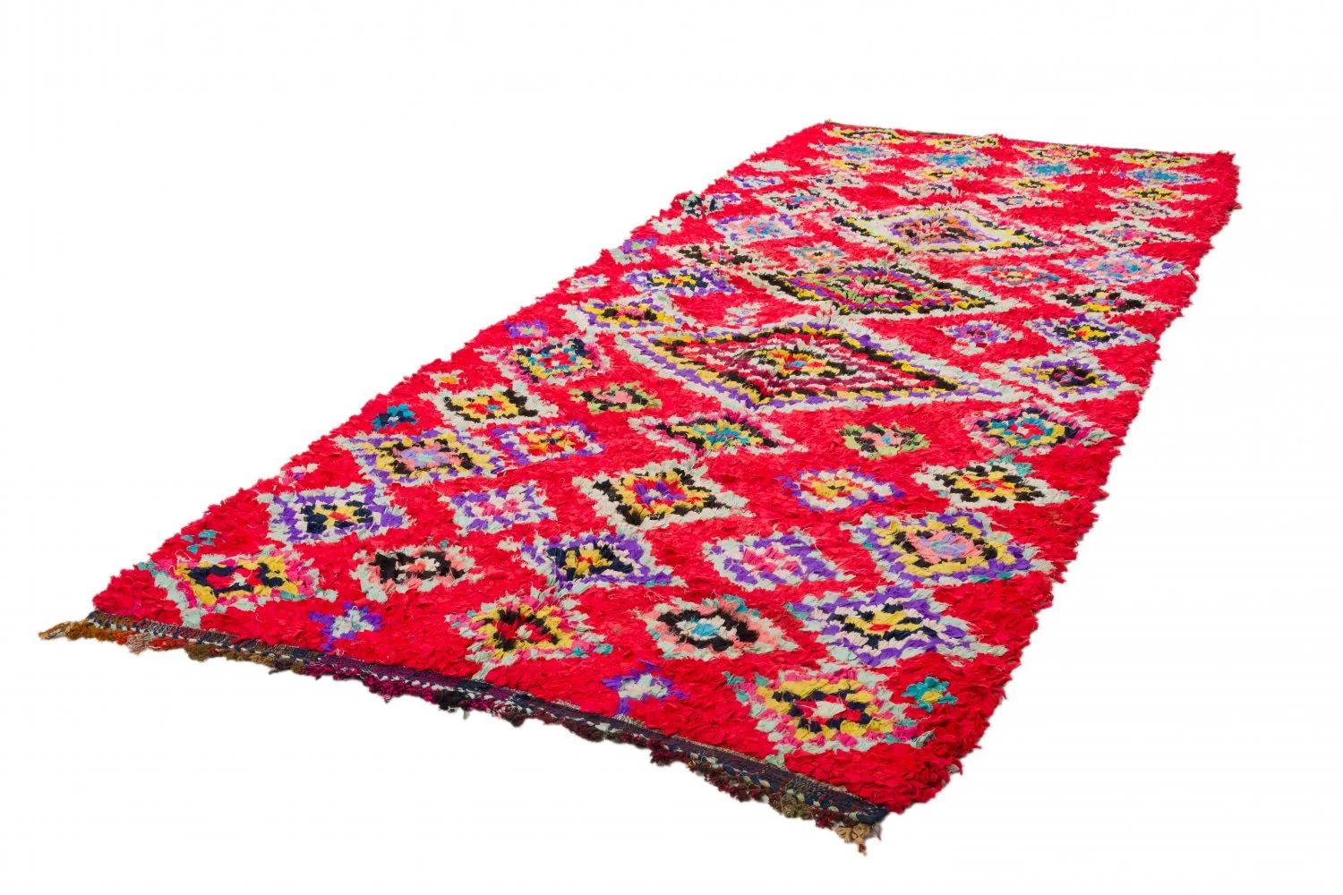 Marockansk Boucherouite-matta 320 x 130 cm