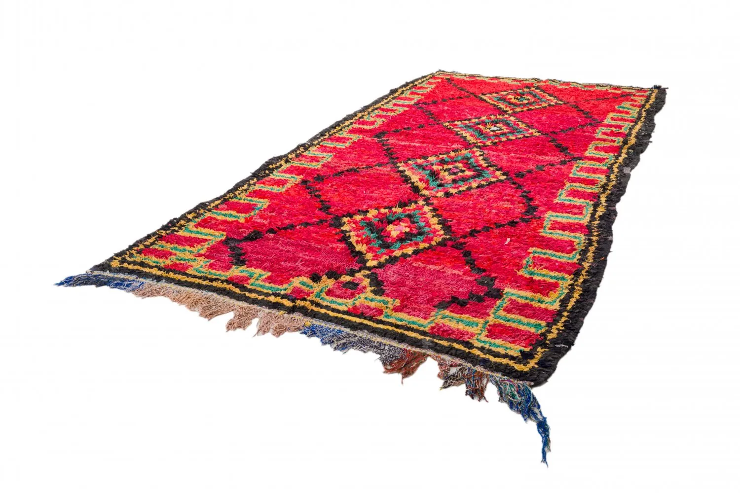 Marockansk Boucherouite-matta 340 x 165 cm