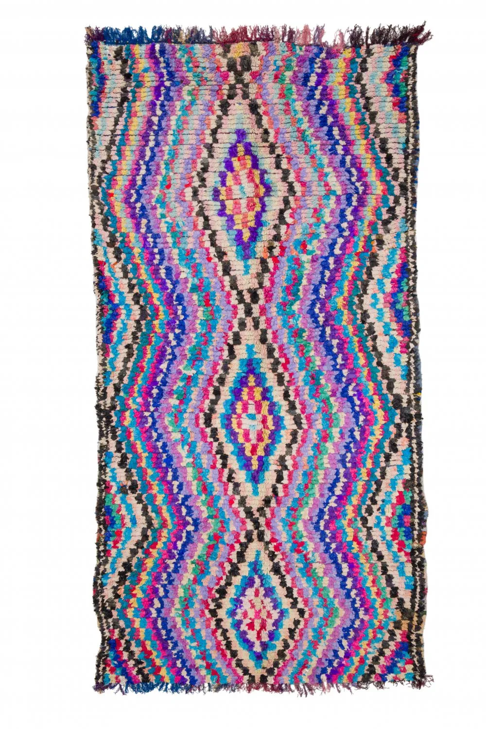 Marockansk Boucherouite-matta 305 x 155 cm