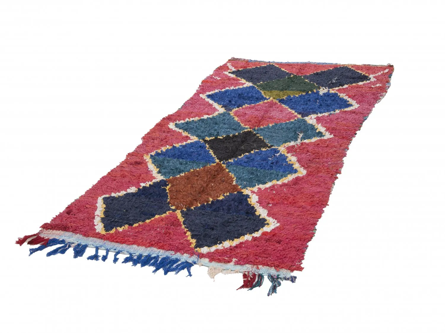 Marockansk Boucherouite-matta 250 x 120 cm