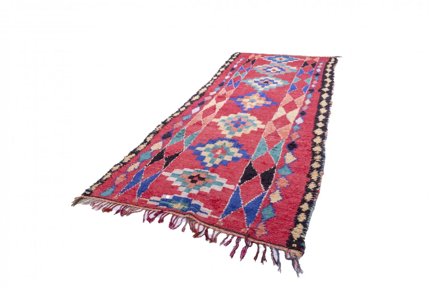 Marockansk Boucherouite-matta 365 x 145 cm