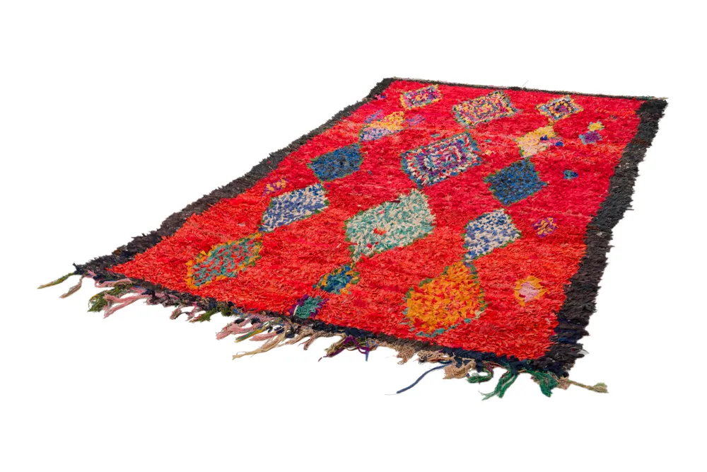 Marockansk Boucherouite-matta 290 x 150 cm