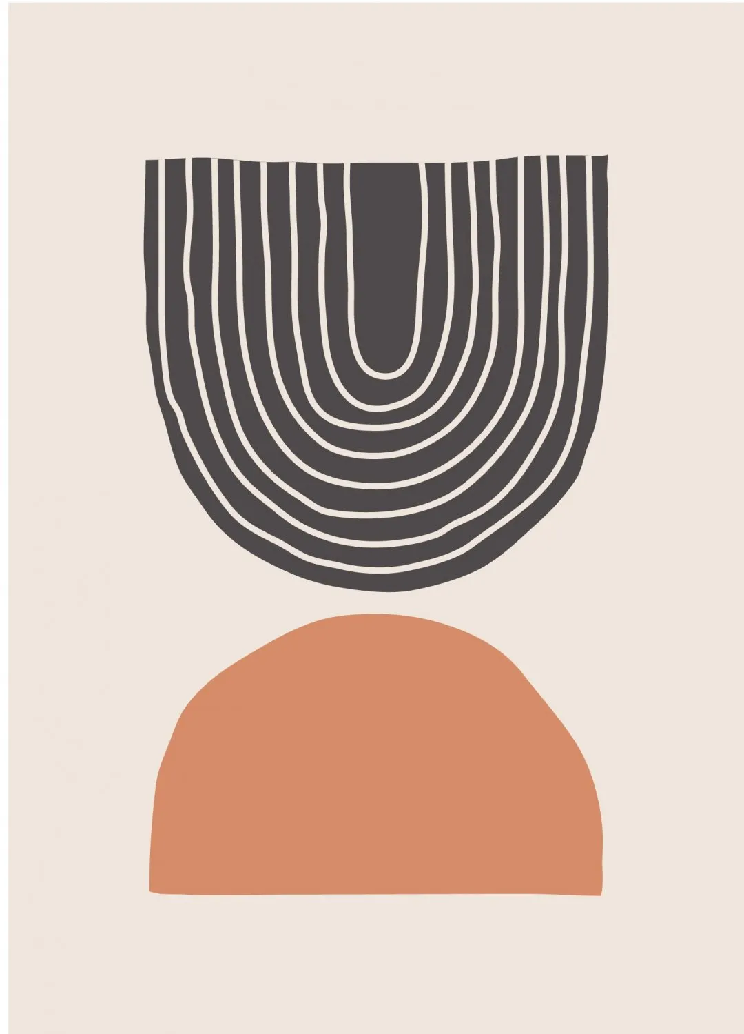 Wiltonmatta - Malo (beige/svart/orange)