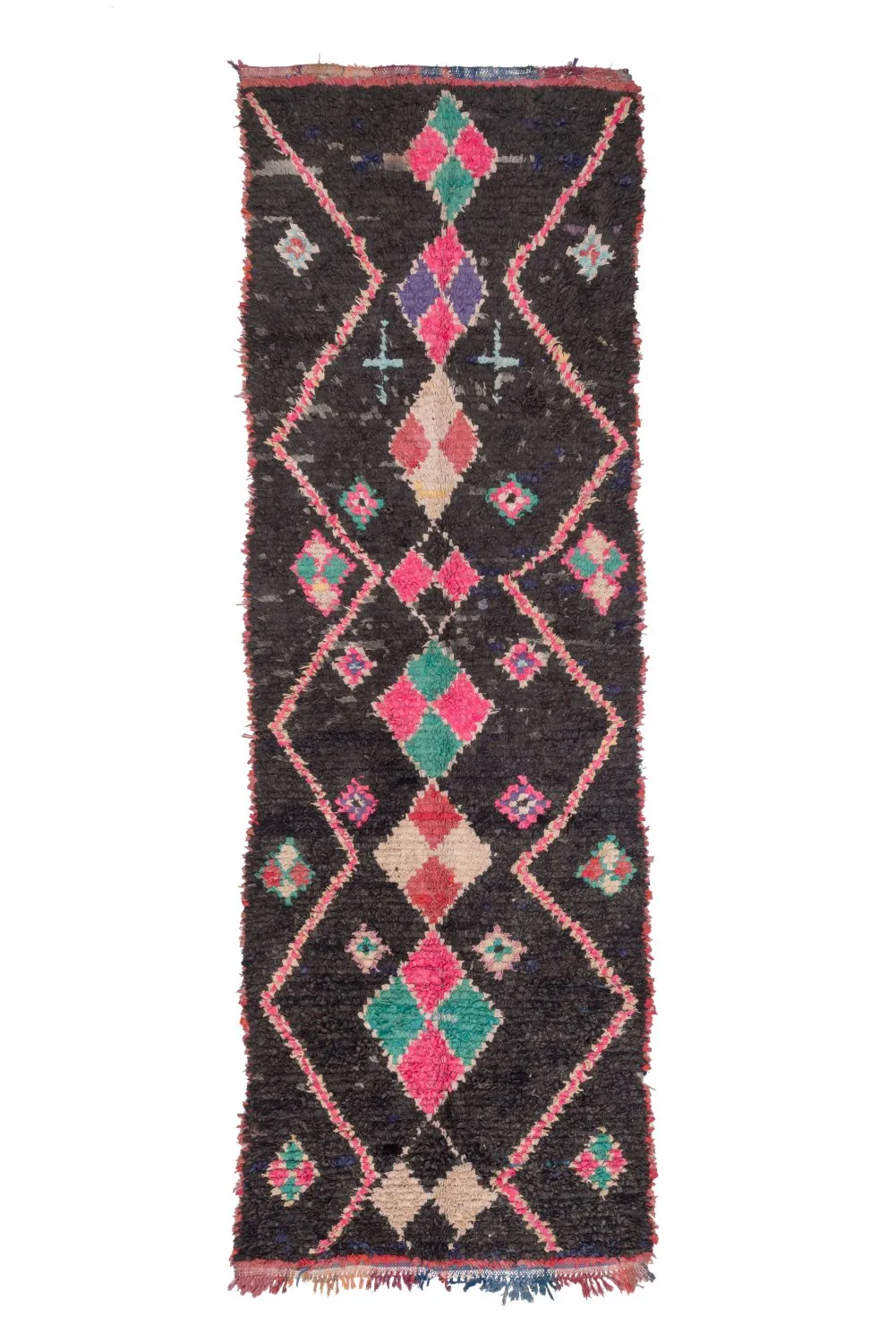 Marockansk Boucherouite-matta 405 x 130 cm