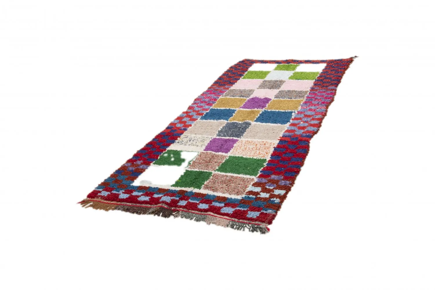 Marockansk Boucherouite-matta 280 x 115 cm