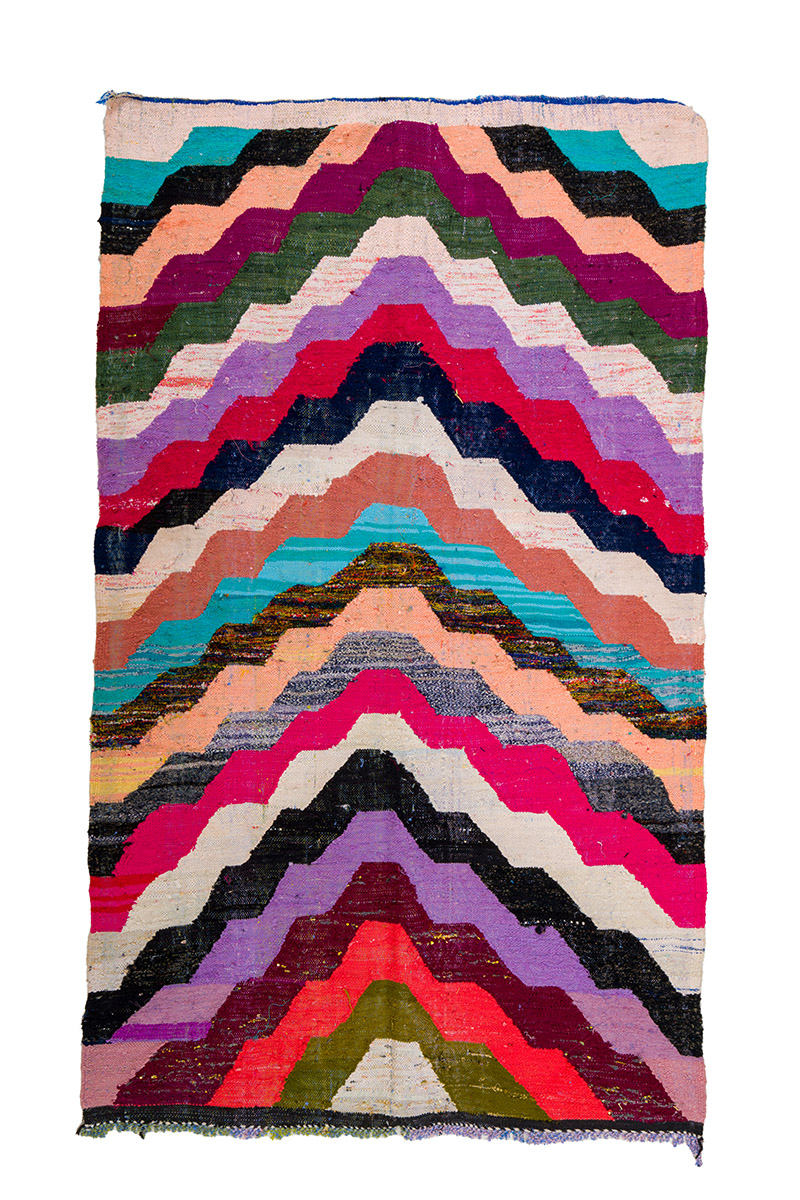 Marockansk Boucherouite-matta 145 x 235 cm (Storlek: 145 x 235 cm)