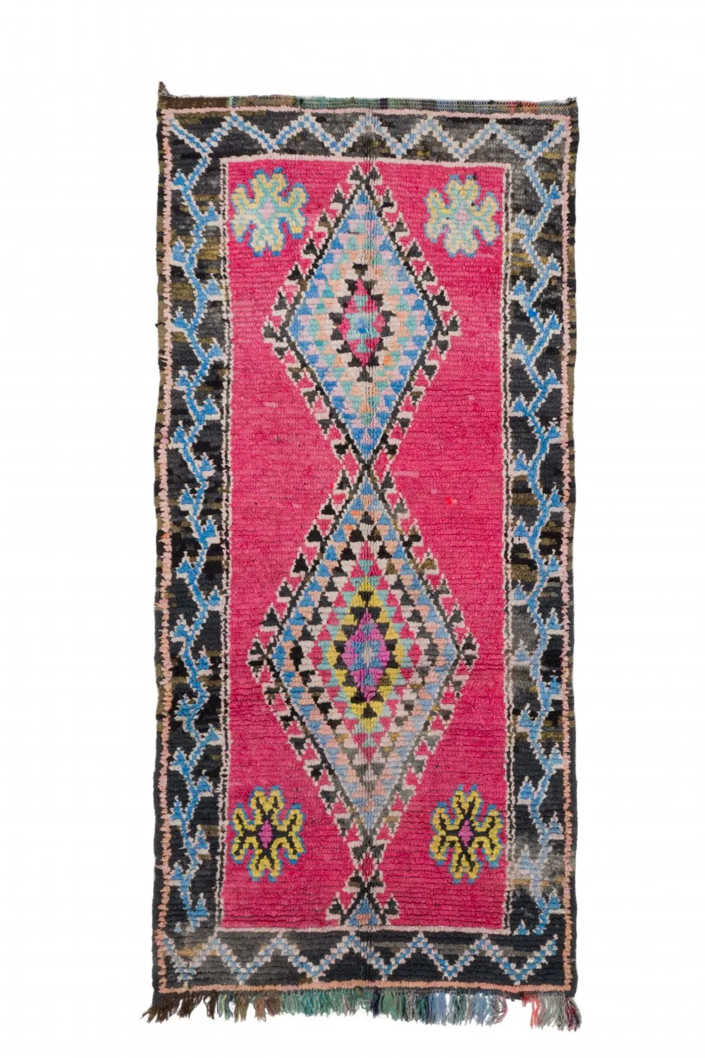 Marockansk Boucherouite-matta 275 x 130 cm