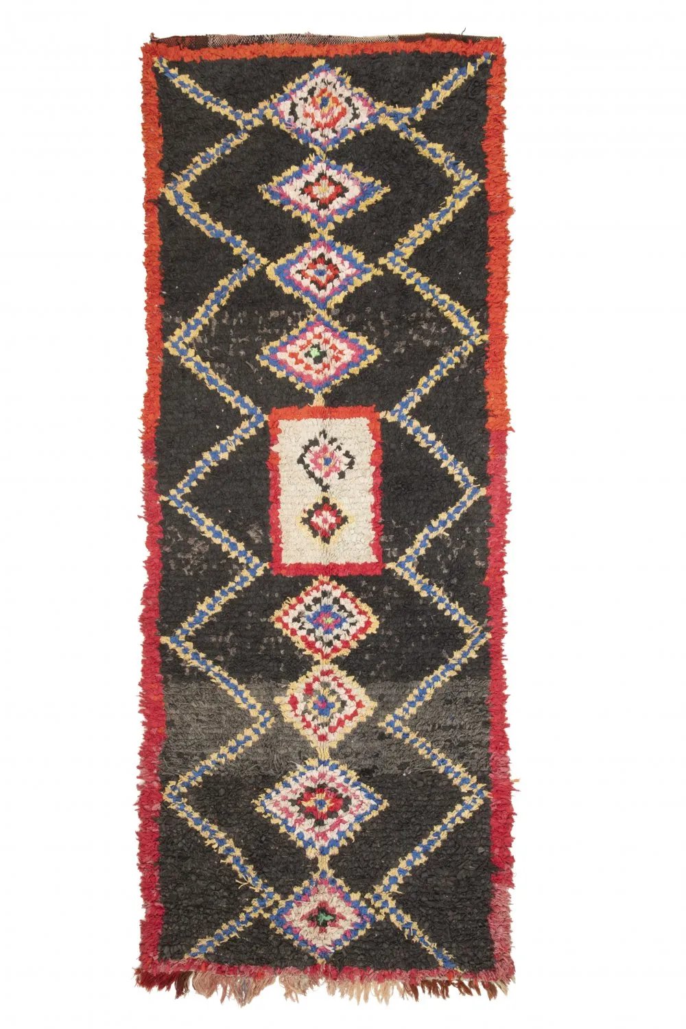 Marockansk Boucherouite-matta 335 x 125 cm