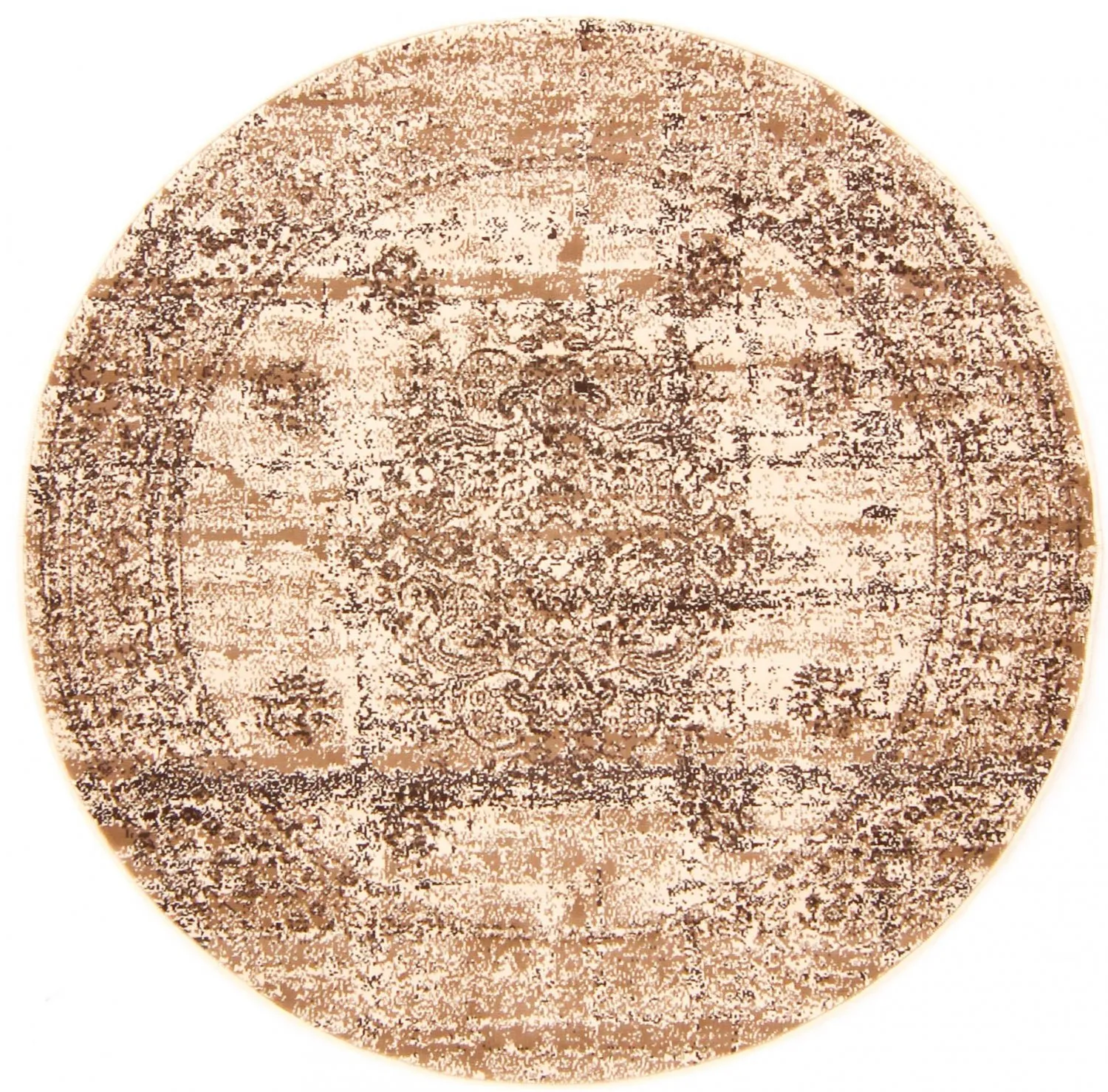 Rund matta - Peking Royal (vit)