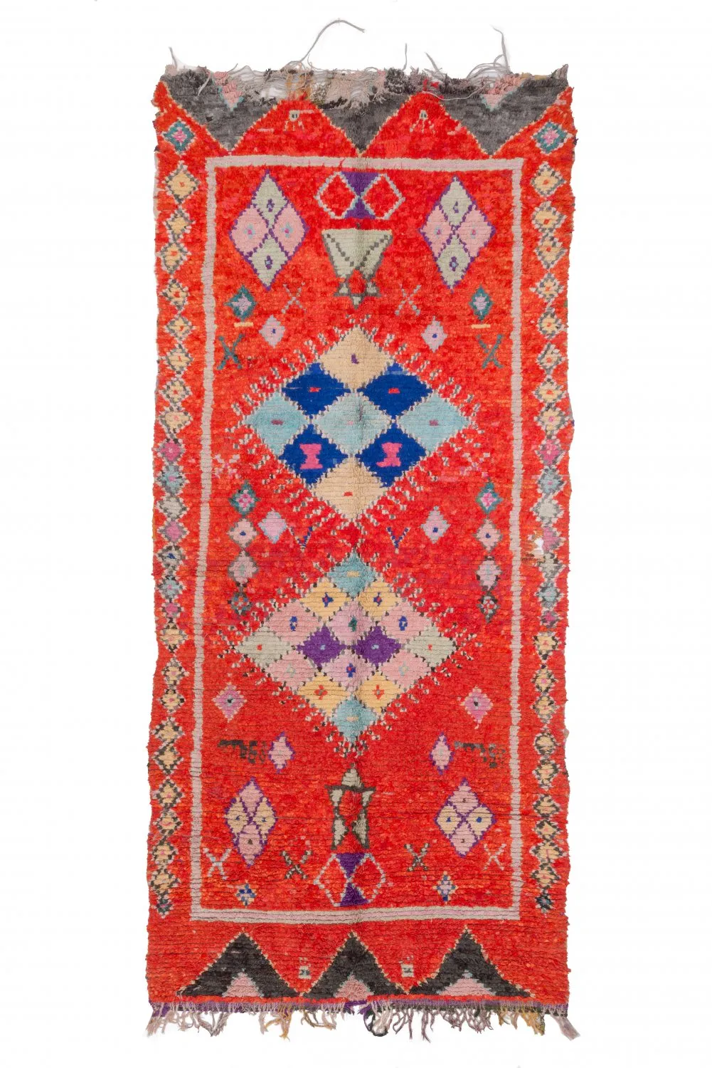 Marockansk Boucherouite-matta 340 x 155 cm
