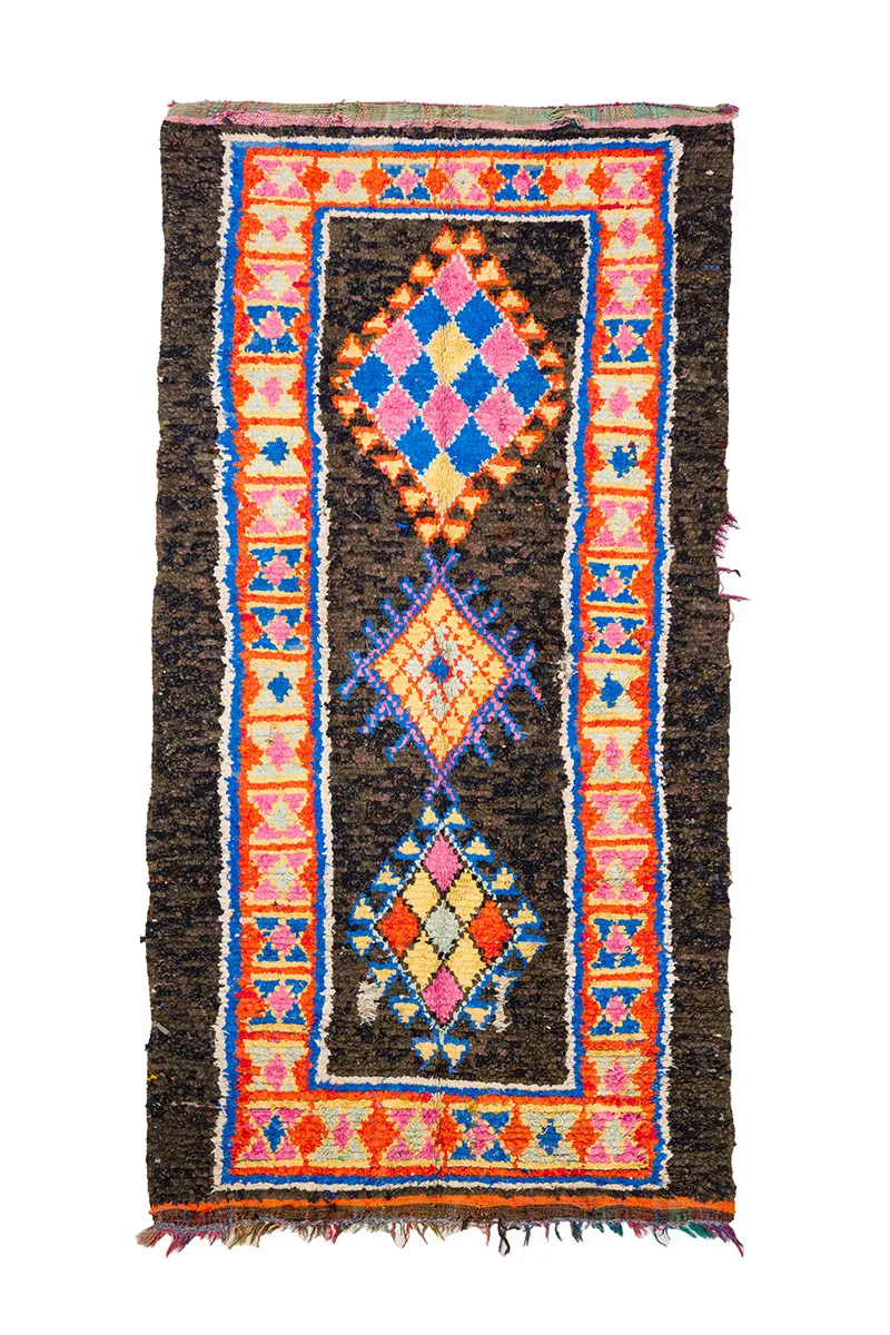Marockansk Boucherouite-matta 160 x 310 cm