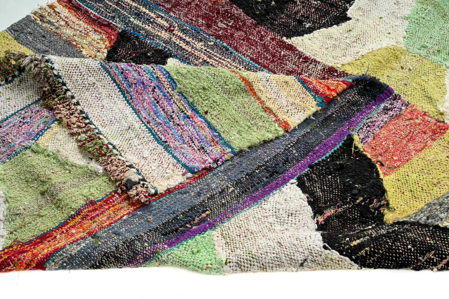 Marockansk Boucherouite-matta 130 x 245 cm