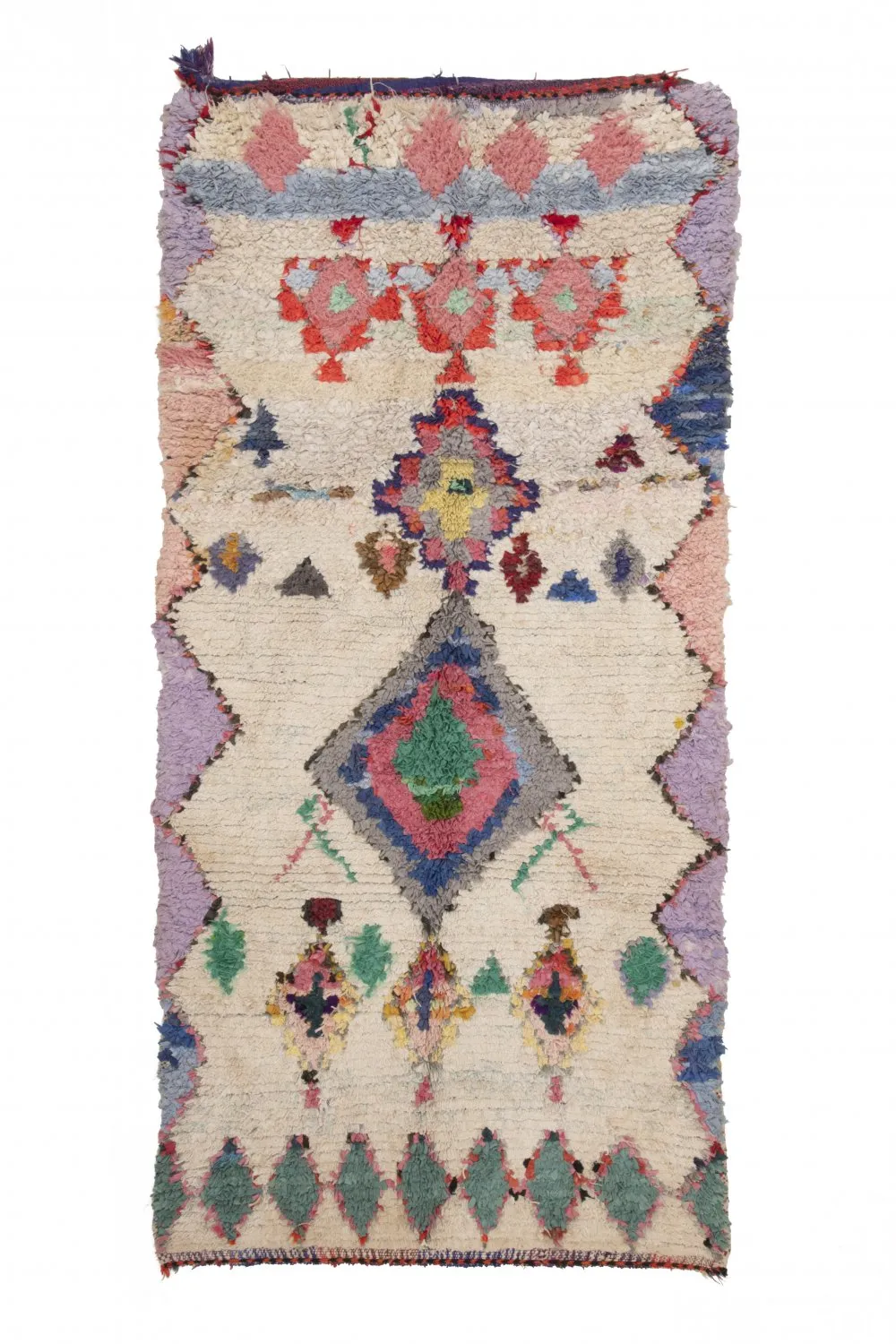 Marockansk Boucherouite-matta 240 x 110 cm