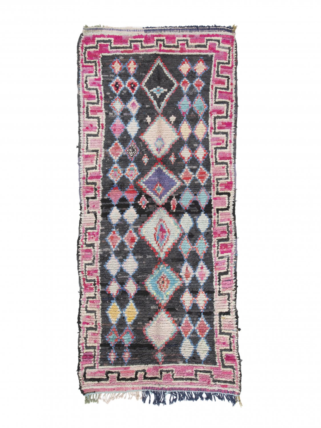 Marockansk Boucherouite-matta 310 x 130 cm (Storlek: 310 x 130 cm)