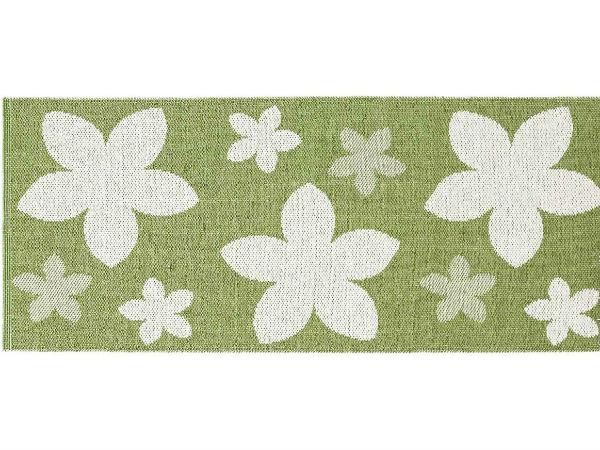 Plastmattor - Horredsmattan Flower (grön) (Storlek: 70 x 150 cm)