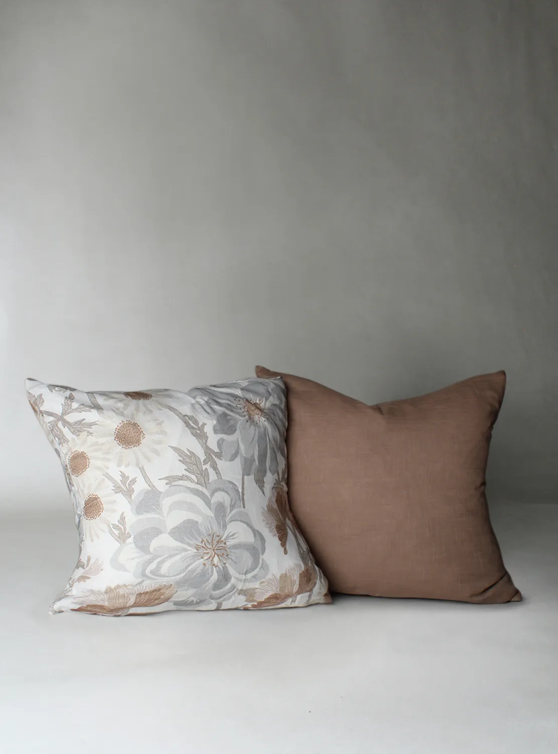 Kuddfodral 2-pack - Serena (grå/beige)