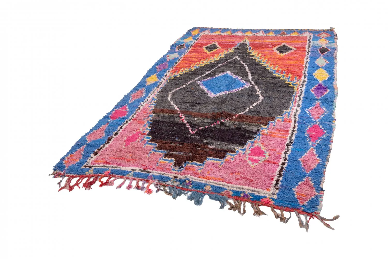 Marockansk Boucherouite-matta 275 x 155 cm