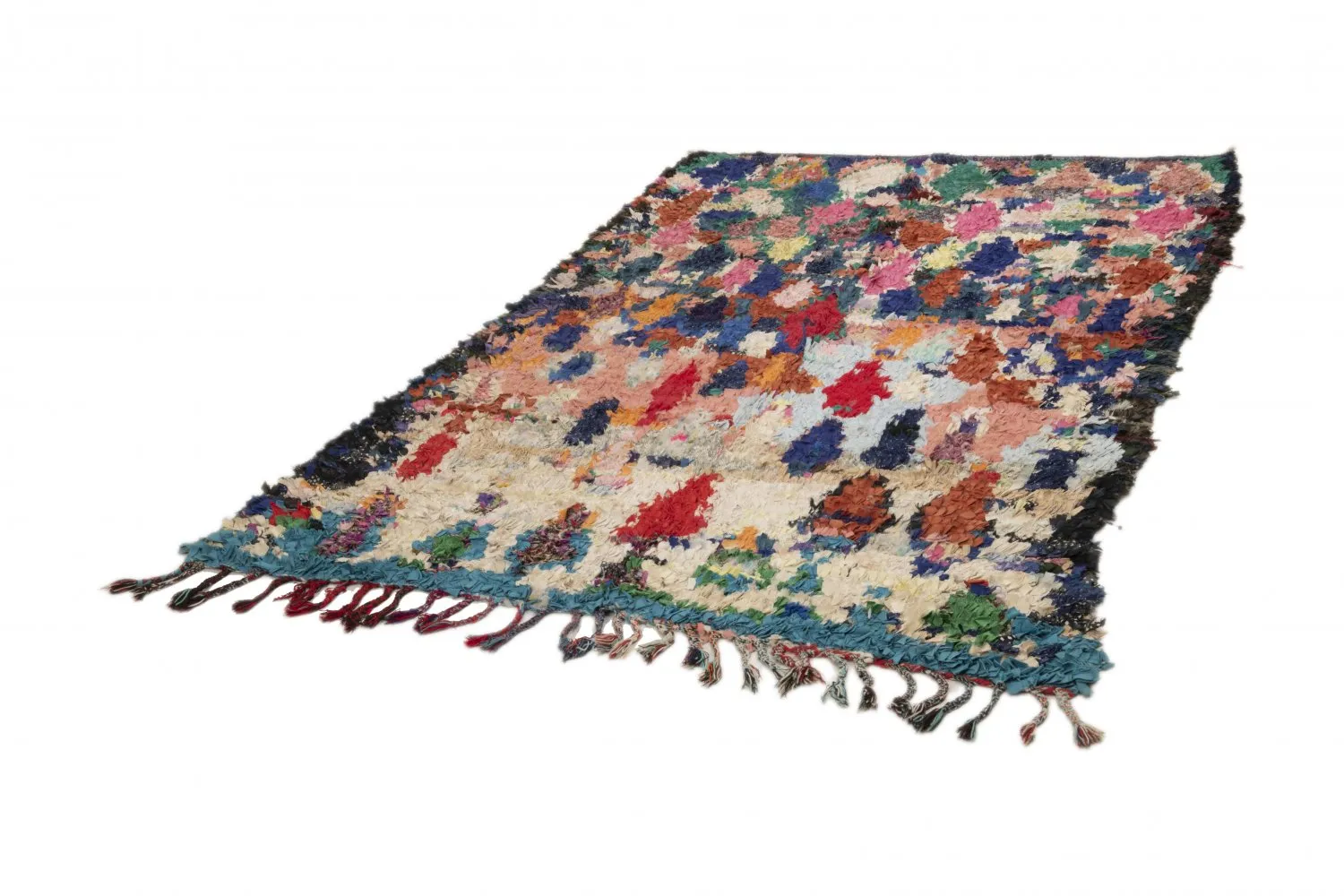 Marockansk Boucherouite-matta 220 x 140 cm